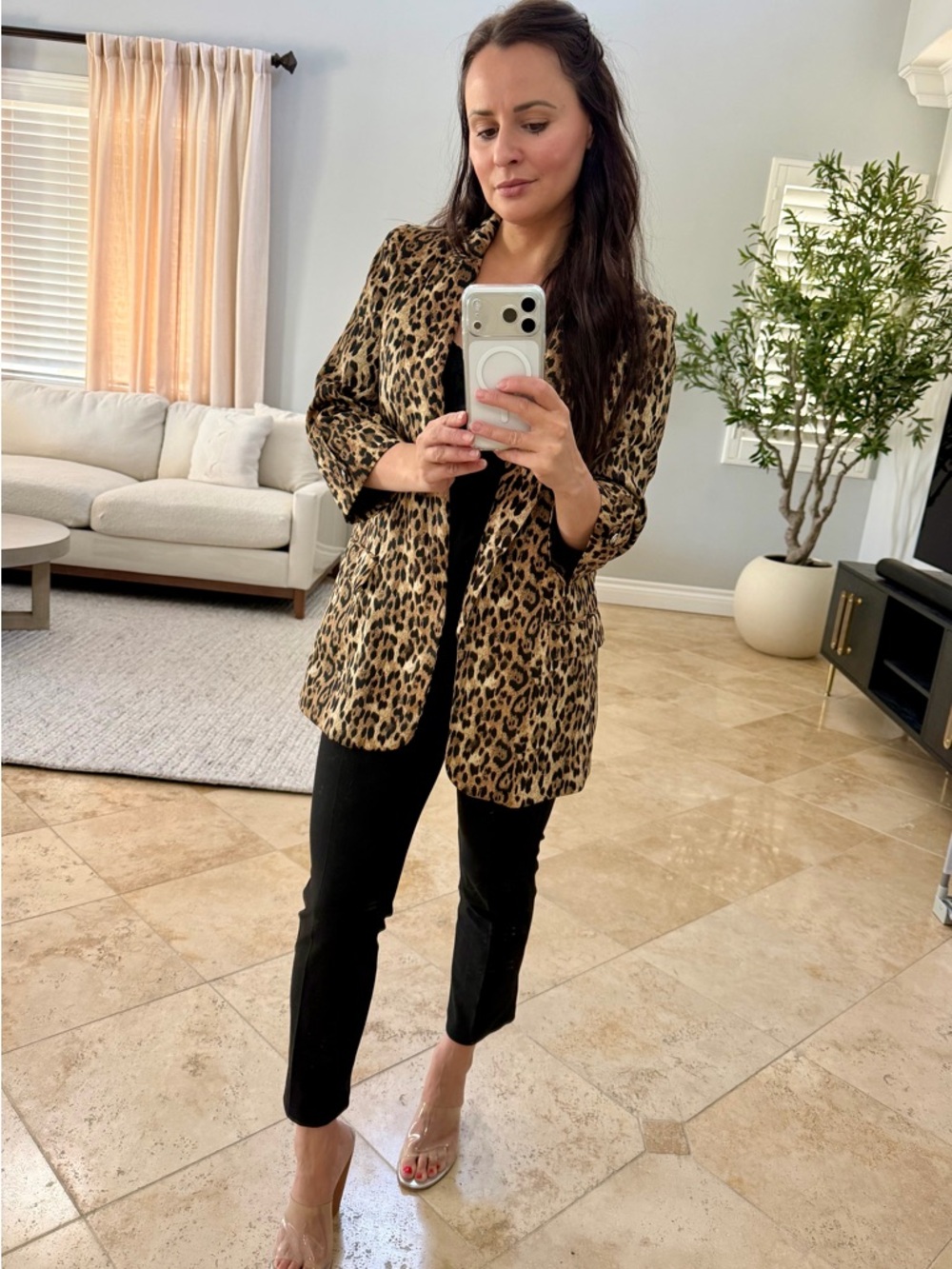 Zara Basic Leopard Print Jacket